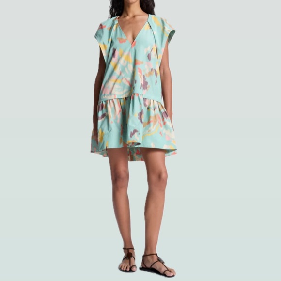 A.L.C. Ember Printed Mini Dress - Mint Multi A.L.C. Ember Printed Mini Dress - Mint Multi